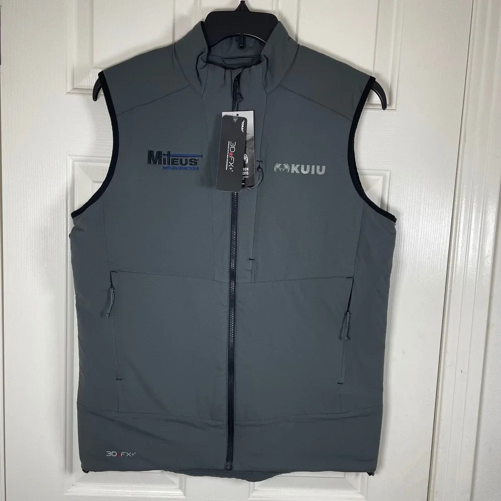 KUIU Kenai 3deFX+ Insulated Hunting Vest Mens Medium Gunmetal Grey 50039-GM New